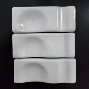Ceramic Spoon and Chopstick Rest, 3ct